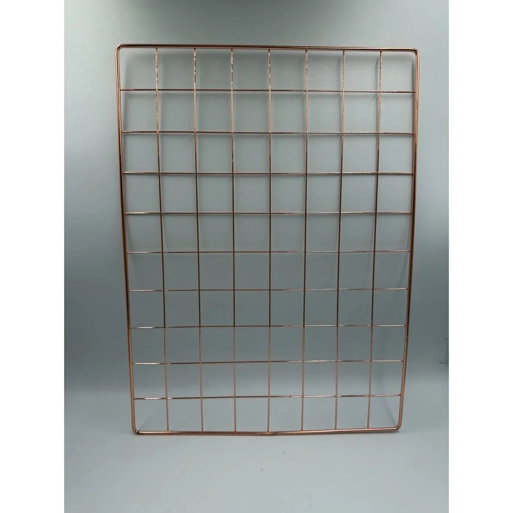 Lot Of 2 Rose Gold Wire Grid Panel 12 X 16.25 Inches!